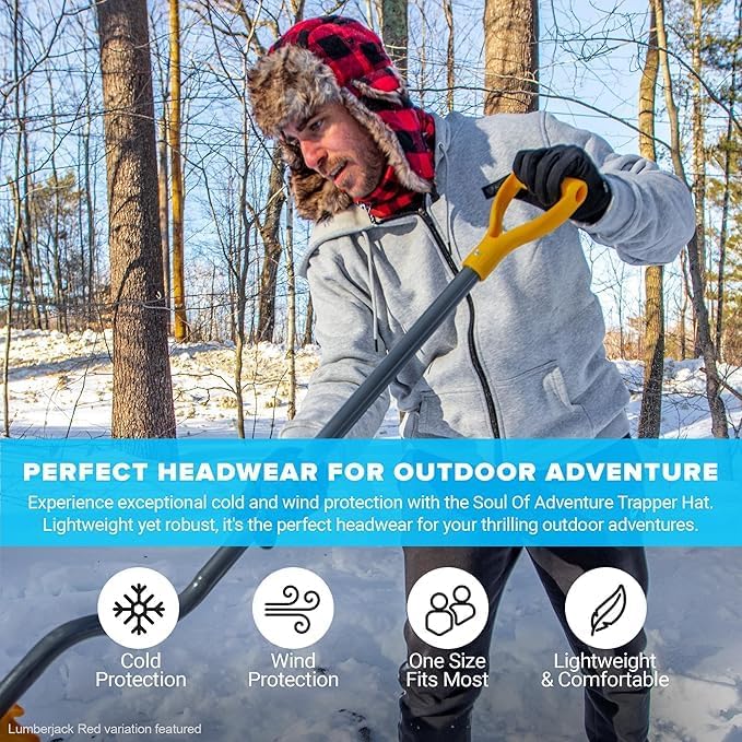SA Company Trapper Hat Winter Hats for Men & Women | Ushanka Russian Hat | Faux Fur Hat with Ear Flap (Snow Camo) - Image 5
